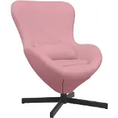 vidaXL Fauteuil œuf Rose 63 x 73 x 90 cm Velours