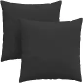 vidaXL Coussins de canapé 2 pcs Noir 60 x 60 cm tissu