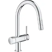 GROHE minta - keukenkraan met uittrekbare handdouche en stopkraan, chroom