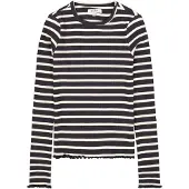 Garcia T-Shirt noir / blanc cassé