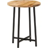 vidaXL Table basse 35x35x45 cm bois massif mangue et fer