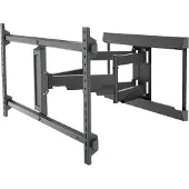 Goobay 71216 Pro Support TV mural Pro FULLMOTION (XL), noir - Support pour téléviseurs de 43 à 90 pouces (109 - 229 cm), max. 60 kg, entièrement mobile (pivotant, inclinable, latéralement v