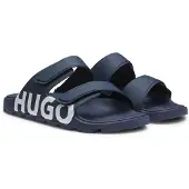 HUGO Mules à double bride avec logo