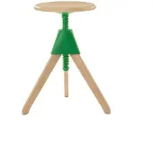 Magis Jerry – The Wild Bunch Le Tabouret Pivotant Natural 7011 | Green 1783 C