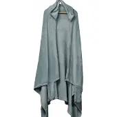 TODAY Plaid à capuche - - Uni Bleu - Doux et moelleux - 115x165 cm - Polyester 180 GSM