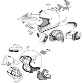 Arai Tour-x4 Helmet Air Vent Kit Argenté