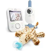 Philips - Écoute-bébé vidéo et peluche ultra-douce - SCD845/82