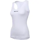Santini Lieve Sleeveless Base Layer Blanc M Femme
