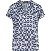 Betty Barclay Chemisier bleu / blanc