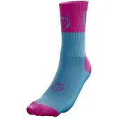 Otso Chaussettes Multi-sport Medium Cut Light Blue/fluo Pink