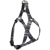 Flamingo Gamelle Step & Go Sadie noir/blanc, dimensions : 30-40 cm / 10 mm