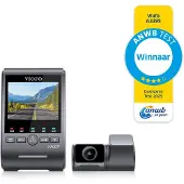 AZDome A329S : Enregistreur vidéo pour voiture, 2 canaux, avec GPS