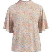 Usha Chemisier beige / bleu ciel / orange