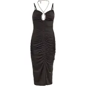 Faina Robe de cocktail or / noir / transparent