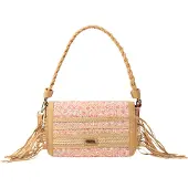 IZIA Sac à bandoulière bleu / noisette / vert / rose