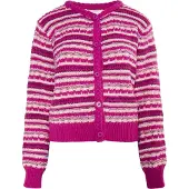 IZIA Cardigan rose / noir / blanc