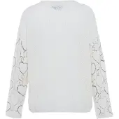 Faina Pull-over or / argent / blanc cassé