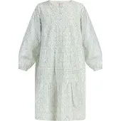 IZIA Robe turquoise / or / blanc naturel