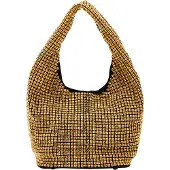 Faina Sac bandoulière or / noir