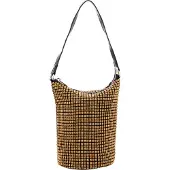 Faina Sac bandoulière or / noir