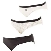 Dim D4c17 Cottron Stretch Panties 3 Units Blanc L Femme