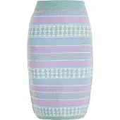 IZIA Jupe bleu / menthe / rose / blanc