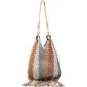 IZIA Cabas beige / bleu / cognac / blanc cassé