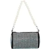 FELIPA Sacs à main noir / argent / blanc perle