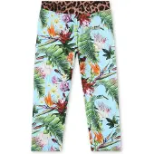 Philipp Plein Leggings bleu clair / vert / violet clair / orange foncé