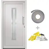 vidaXL Porte d'entrée blanche 98x190 cm