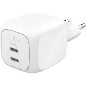 Belkin Boostcharge Pro Dual Gan 50w Usb-c Wall Charger Clair