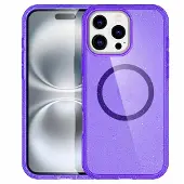 IMoshion Coque Pailletée avec MagSafe pour Apple iPhone 16 Pro - Paillettes Violet