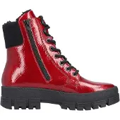 Rieker Bottes à lacets rouge