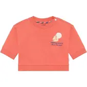 Noppies Sweat bleu foncé / rouge sang / blanc