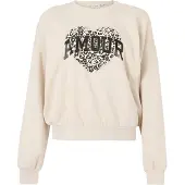 ONLY Sweat-shirt 'ONLLAUREN' crème / or / noir