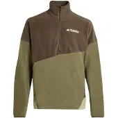 Adidas Terrex Multi Climawarm Anorak Half Zip Fleece Vert L Homme