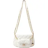 Faina Sac à bandoulière or / blanc