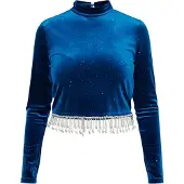 Faina T-shirt bleu outremer