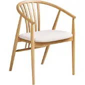 Ebuy24 Aino chaise de salle à manger avec accoudoirs chêne.