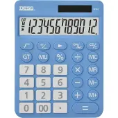 Aveli Calculatrice de bureau 30110.06 AAA Bleu (Fonctionnement sur piles, Panneau solaire)