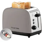Russell Hobbs Grille-pain Colours Plus 2 tranches 6 niveaux Repose-pain Mocha