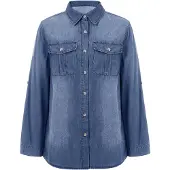 Imily Bela Chemisier bleu denim