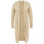 Imily Bela Manteau en tricot beige
