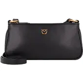 Pinko Sac bandoulière 'Half Moon' or / noir