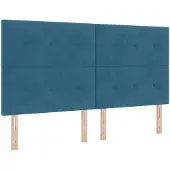 vidaXL Tête de lit bleu foncé 180 cm velours