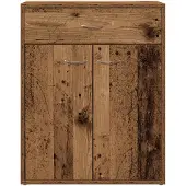 vidaXL Sideboard imitation vieux bois 60x30x75 cm Bois composite