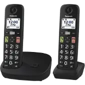 Panasonic Téléphone DECT KX-TGU112 avec identification de l'appelant Noir