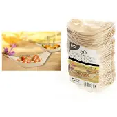 Papstar 50 BARQUETTES AMUSE-BOUCHES BOIS 14X8CM NATUREL