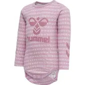 Hummel Barboteuse / body 'Esme' éosine / rose clair / blanc