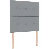 vidaXL Tête de lit réglable en hauteur avec tête de lit Gris clair 80 cm Tissu